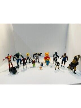 Vintage 80s 90s Action Figures Marvel X-Men Colossus Nightcrawler Power Ranger